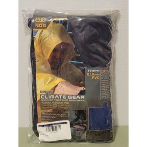 CLC Climate Gear PVC 0.10mm Weather Work Rain Poncho Gear One Size Large 50”x80”